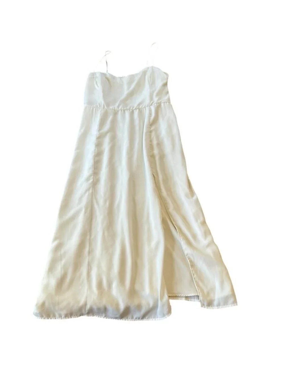 Abercrombie‎ & Fitch Dress Women LT Cream Maxi Y2K Fairy Coquette Streetwear